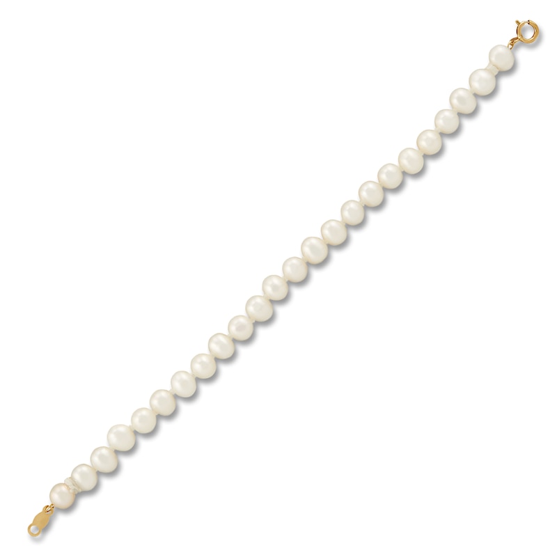 Main Image 3 of Children's Cultured Pearl Bracelet 14K Yellow Gold
