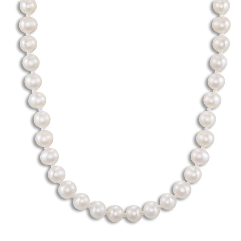 Main Image 1 of Children's Necklace Cultured Pearl 14K Yellow Gold