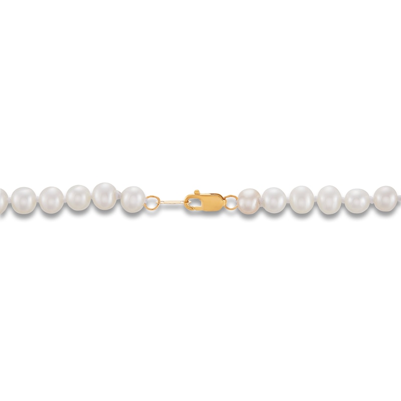 Main Image 2 of Children's Necklace Cultured Pearl 14K Yellow Gold