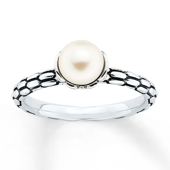 Jared Stackable Ring Freshwater Cultured Pearl Sterling Silver