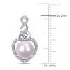 Thumbnail Image 2 of Cultured Pearl Earrings 1/10 ct tw Diamonds Sterling Silver