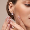 Thumbnail Image 4 of Cultured Pearl Earrings 1/10 ct tw Diamonds Sterling Silver