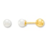 Thumbnail Image 0 of Cultured Pearl Earrings Reversible 14K Yellow Gold