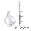 Thumbnail Image 1 of Cultured Pearl Earrings 1/10 ct tw Diamonds Sterling Silver