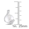 Thumbnail Image 2 of Cultured Pearl Earrings 1/10 ct tw Diamonds Sterling Silver
