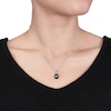 Thumbnail Image 3 of Tahitian Cultured Pearl Necklace Diamond Accent Sterling Silver