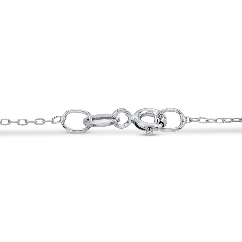 Main Image 2 of Akoya Cultured Pearl Necklace 1/20 ct tw Diamonds Round 14K White Gold