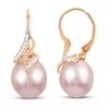 Thumbnail Image 0 of Cultured Pearl/Natural Topaz Earrings 10K Rose Gold