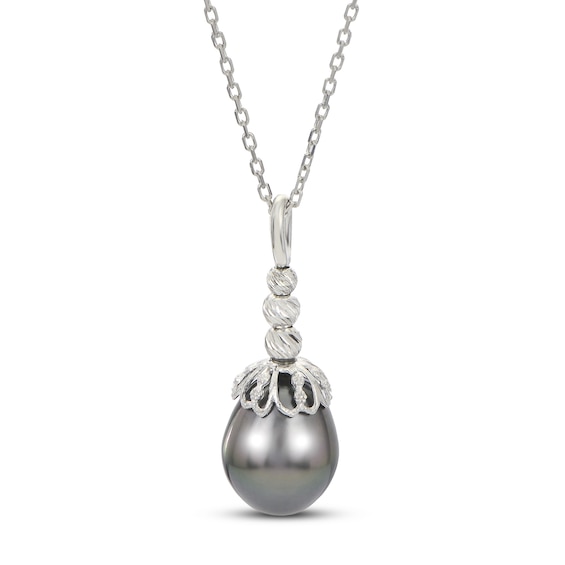 Jared Cultured Pearl Bead Necklace Sterling Silver