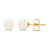 Thumbnail Image 2 of Cultured Pearl Stud Earrings 14K Yellow Gold 6.5mm