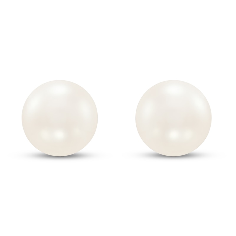 Main Image 3 of Cultured Pearl Stud Earrings 14K Yellow Gold 6.5mm