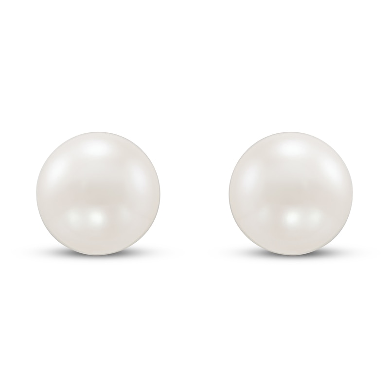 Main Image 3 of Cultured Pearl Stud Earrings 14K Yellow Gold 7.5mm