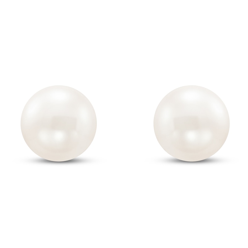 Main Image 3 of Cultured Pearl Stud Earrings 14K Yellow Gold 8.5mm