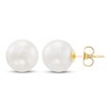 Thumbnail Image 2 of Cultured Pearl Stud Earrings 14K Yellow Gold 10.5mm
