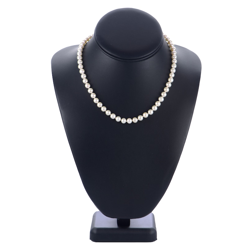 Cultured Pearl Strand Necklace 14K Yellow Gold