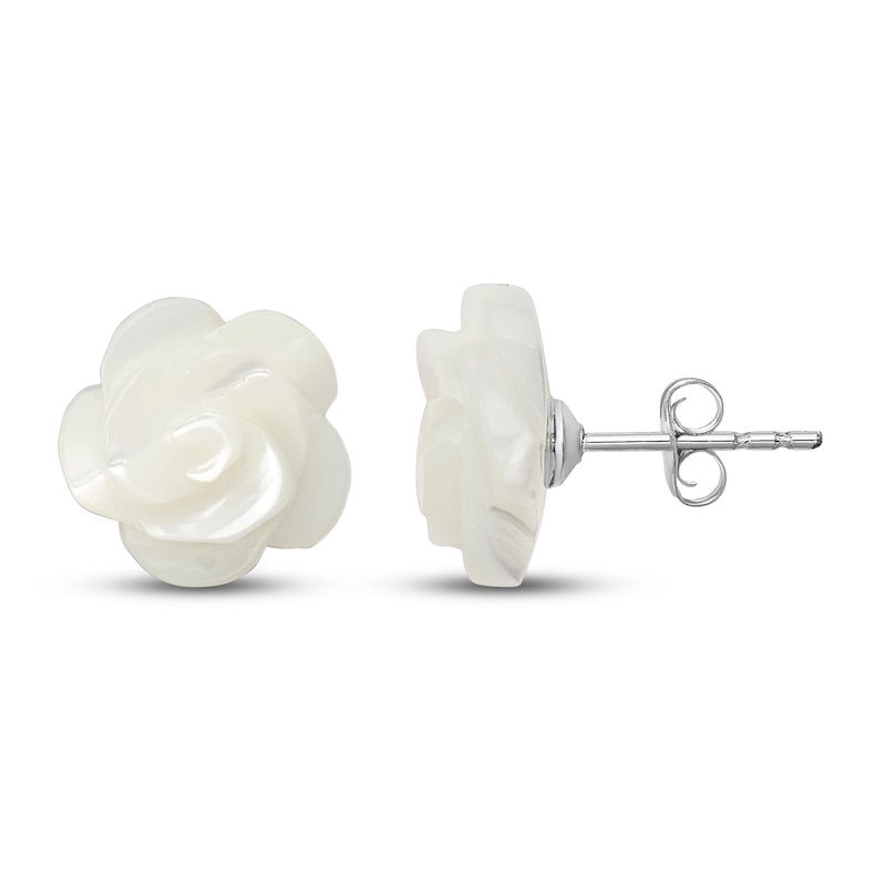 Main Image 2 of Natural Mother-of-Pearl Earrings Sterling Silver