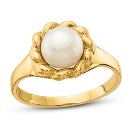 Freshwater Cultured Pearl Ring 14K Yellow Gold
