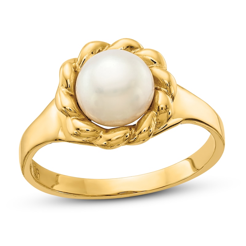 Freshwater Cultured Pearl Ring 14K Yellow Gold