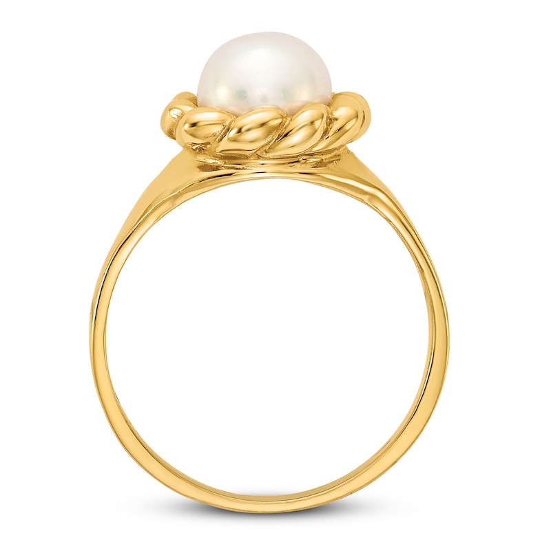 Main Image 2 of Freshwater Cultured Pearl Ring 14K Yellow Gold