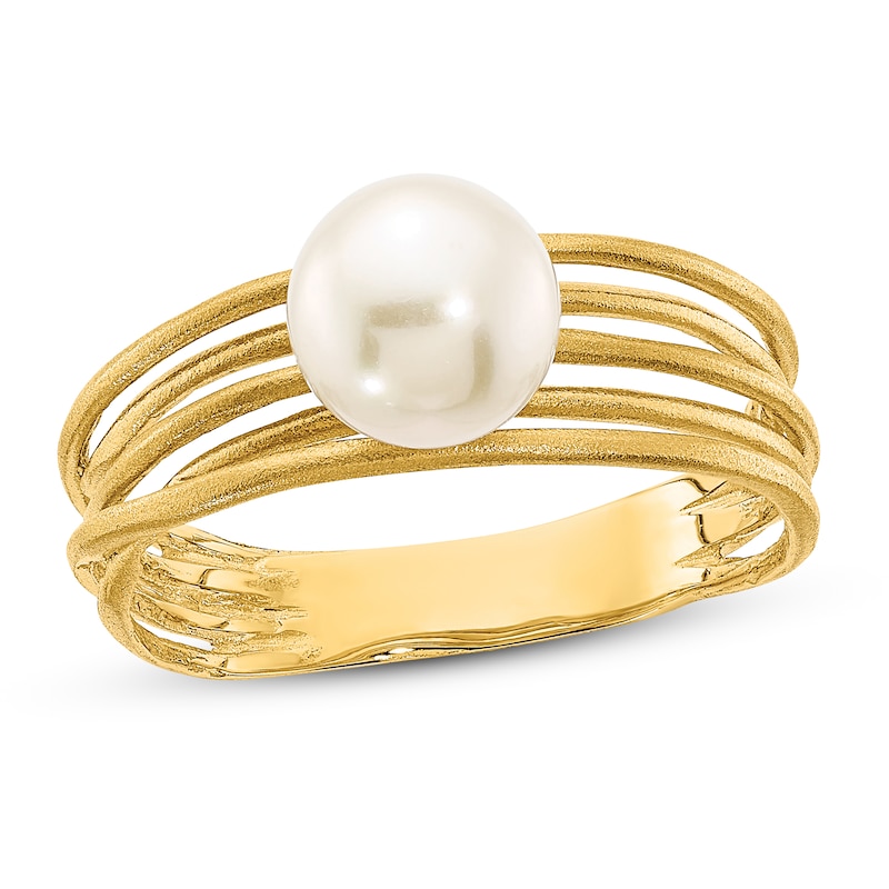 Main Image 1 of Freshwater Cultured Pearl Ring 14K Yellow Gold