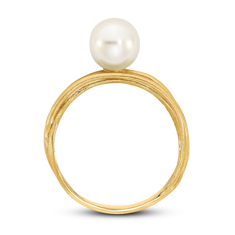Main Image 2 of Freshwater Cultured Pearl Ring 14K Yellow Gold