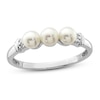 Thumbnail Image 0 of Cultured Freshwater Pearl Ring Diamond Accent Sterling Silver