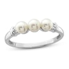 Thumbnail Image 0 of Freshwater Cultured Pearl Ring Diamond Accent Sterling Silver