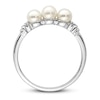 Thumbnail Image 2 of Freshwater Cultured Pearl Ring Diamond Accent Sterling Silver