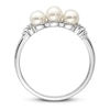 Thumbnail Image 1 of Freshwater Cultured Pearl Ring Diamond Accent Sterling Silver