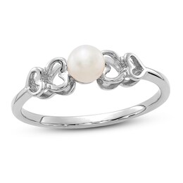 Freshwater Cultured Pearl Ring 14K White Gold