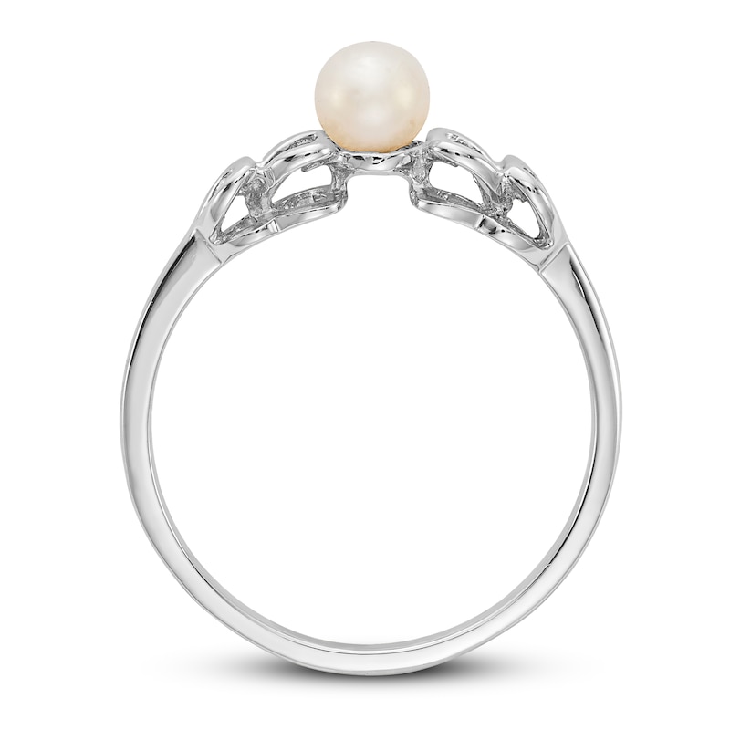 Main Image 2 of Freshwater Cultured Pearl Ring 14K White Gold