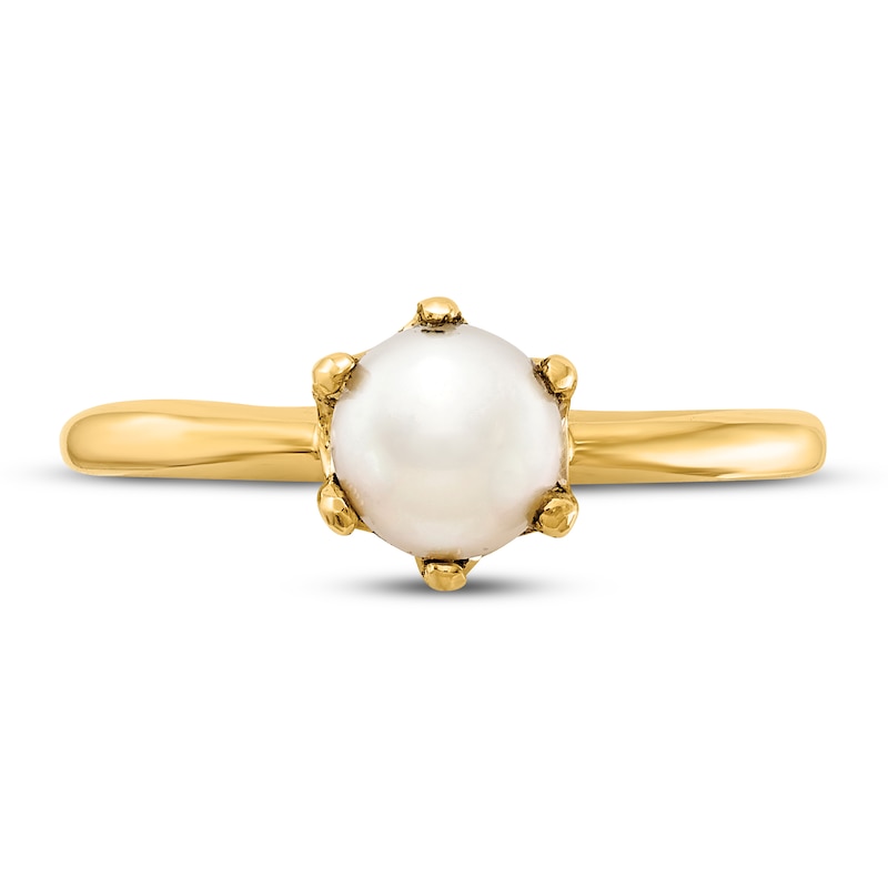 Main Image 3 of Freshwater Cultured Pearl Ring 14K Yellow Gold