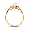 Thumbnail Image 2 of Freshwater Cultured Pearl Ring 1/15 ct tw Diamonds 14K Yellow Gold