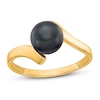 Thumbnail Image 0 of Black Freshwater Cultured Pearl Ring 14K Yellow Gold