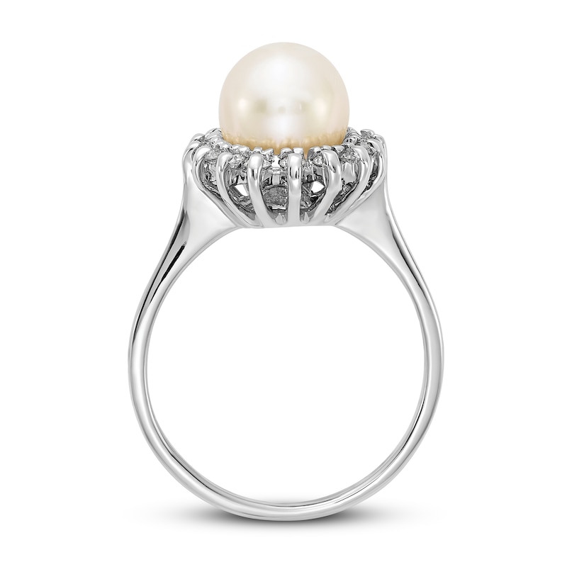 Jewelry Adviser Rings 14k White Gold FW Cultured Pearl ring 