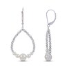 Thumbnail Image 1 of Freshwater Cultured Pearl Bead Drop Earrings Sterling Silver