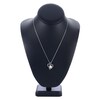 Thumbnail Image 2 of Freshwater Cultured Pearl Heart Necklace White Topaz Sterling Silver
