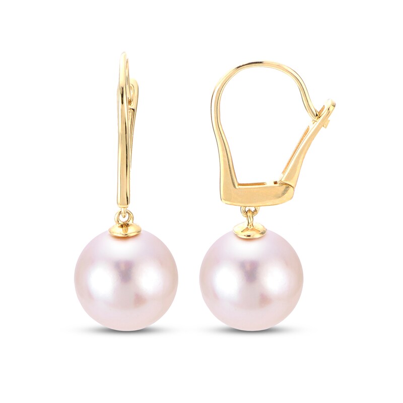 Main Image 1 of Freshwater Cultured Pearl Drop Earrings 14K Yellow Gold