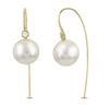 Thumbnail Image 0 of Freshwater Cultured Pearl Threader Earrings 1/8 ct tw Diamonds 14K Yellow Gold