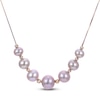 Thumbnail Image 1 of Diamond-Cut Pink Freshwater Cultured Pearl Necklace 14K Rose Gold