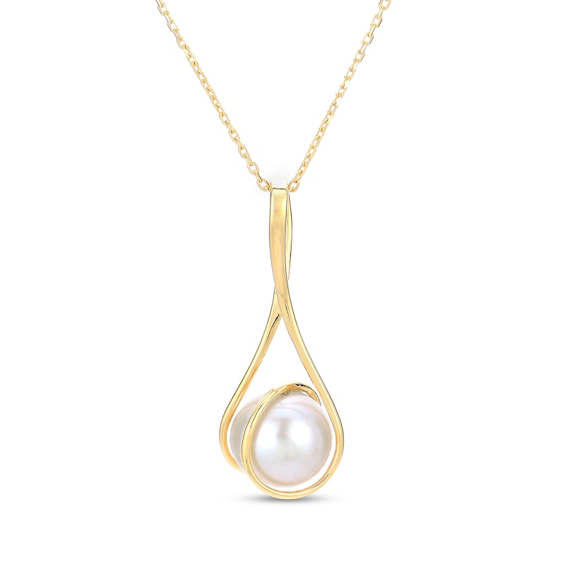 Main Image 1 of Freshwater Cultured Pearl Necklace 14K Yellow Gold