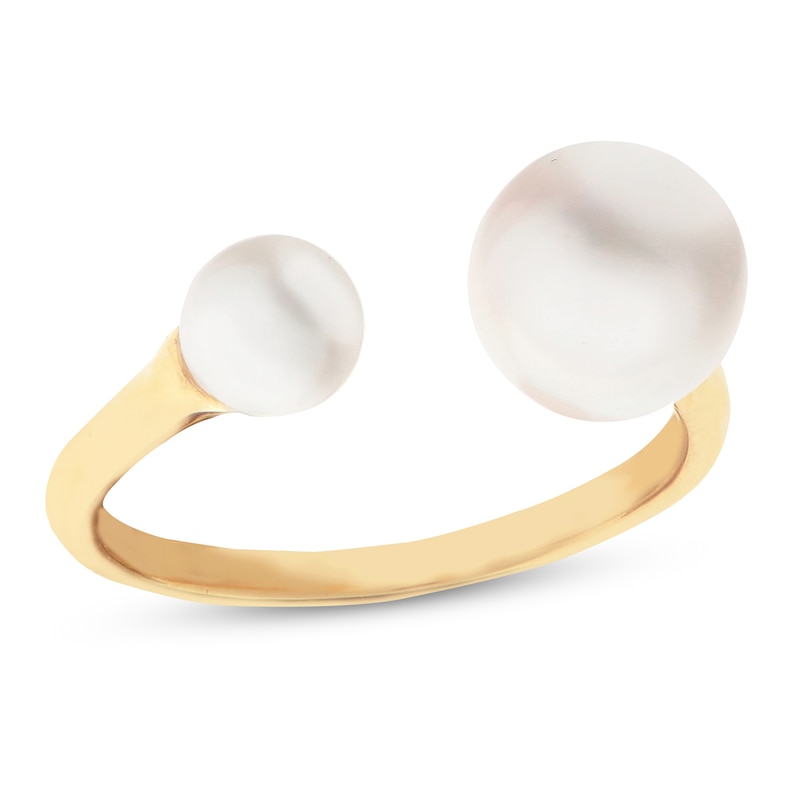 Main Image 1 of Freshwater Cultured Pearl Engagement Ring 14K Yellow Gold