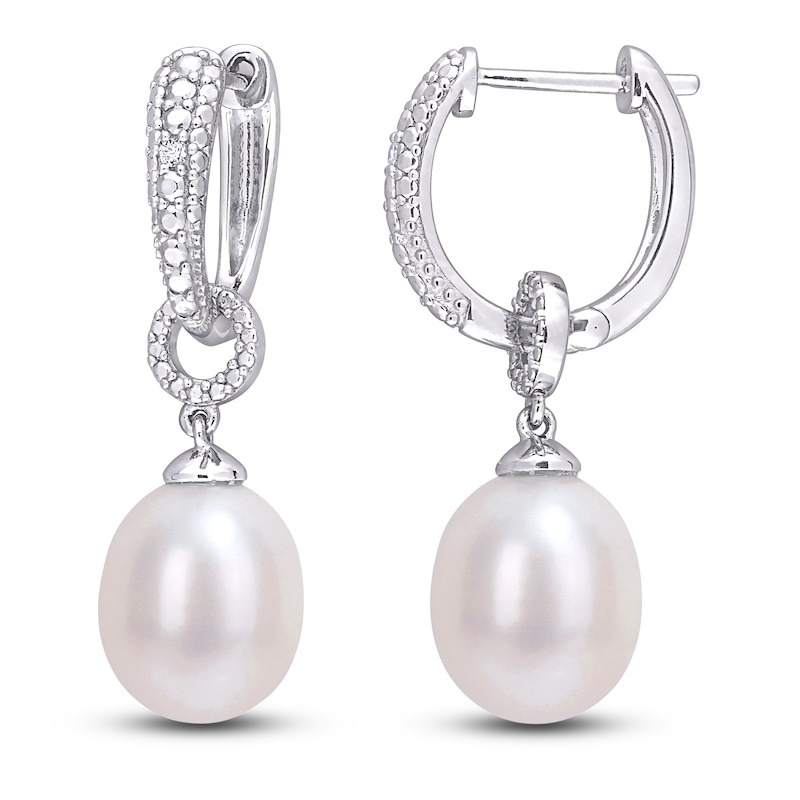 Pearl Drop Earrings Sterling Silver Cultured Freshwater Pearls Wedding Bridal