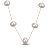 Thumbnail Image 1 of Freshwater Cultured Pearl Tin Cup Necklace 10K Yellow Gold
