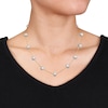 Thumbnail Image 2 of Freshwater Cultured Pearl Tin Cup Necklace 10K Yellow Gold