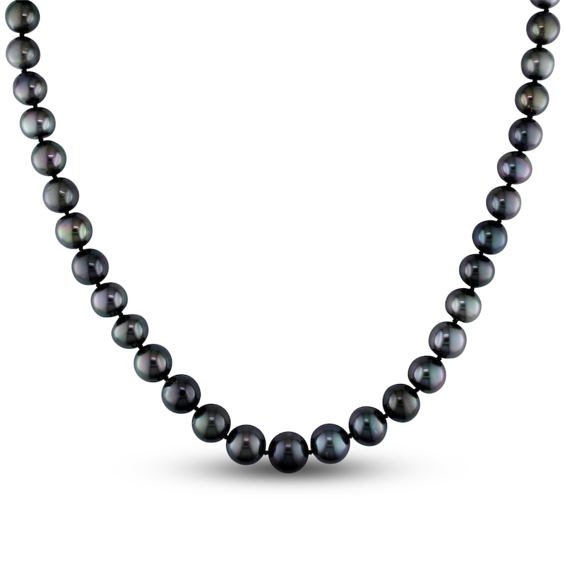 Tahitian Freshwater Cultured Pearl Strand Necklace 14K White Gold