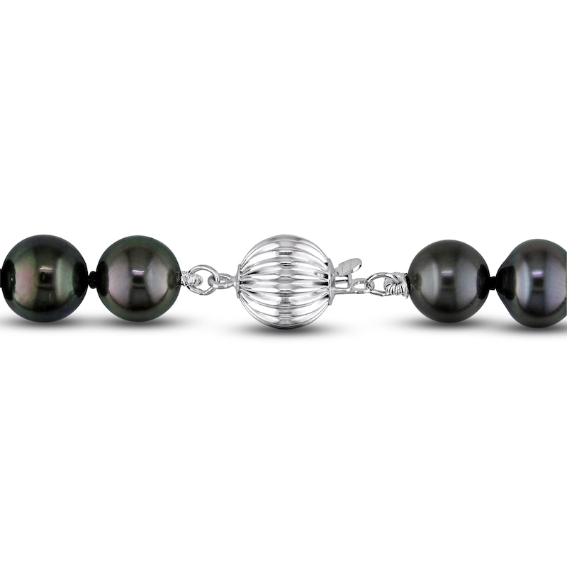 Main Image 5 of Tahitian Freshwater Cultured Pearl Strand Necklace 14K White Gold