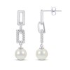 Thumbnail Image 1 of Freshwater Cultured Pearl Dangle Earrings Sterling Silver