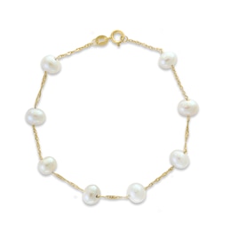 LALI Jewels Freshwater Cultured Pearl Bracelet 14K Yellow Gold