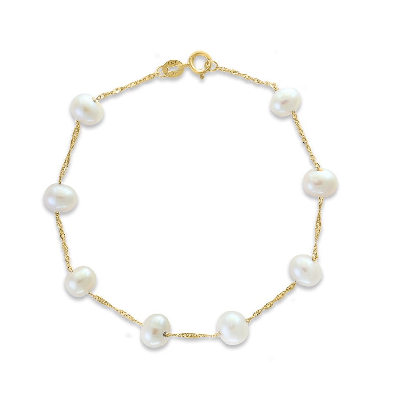 LALI Jewels Cultured Freshwater Pearl Bracelet 14K Yellow Gold